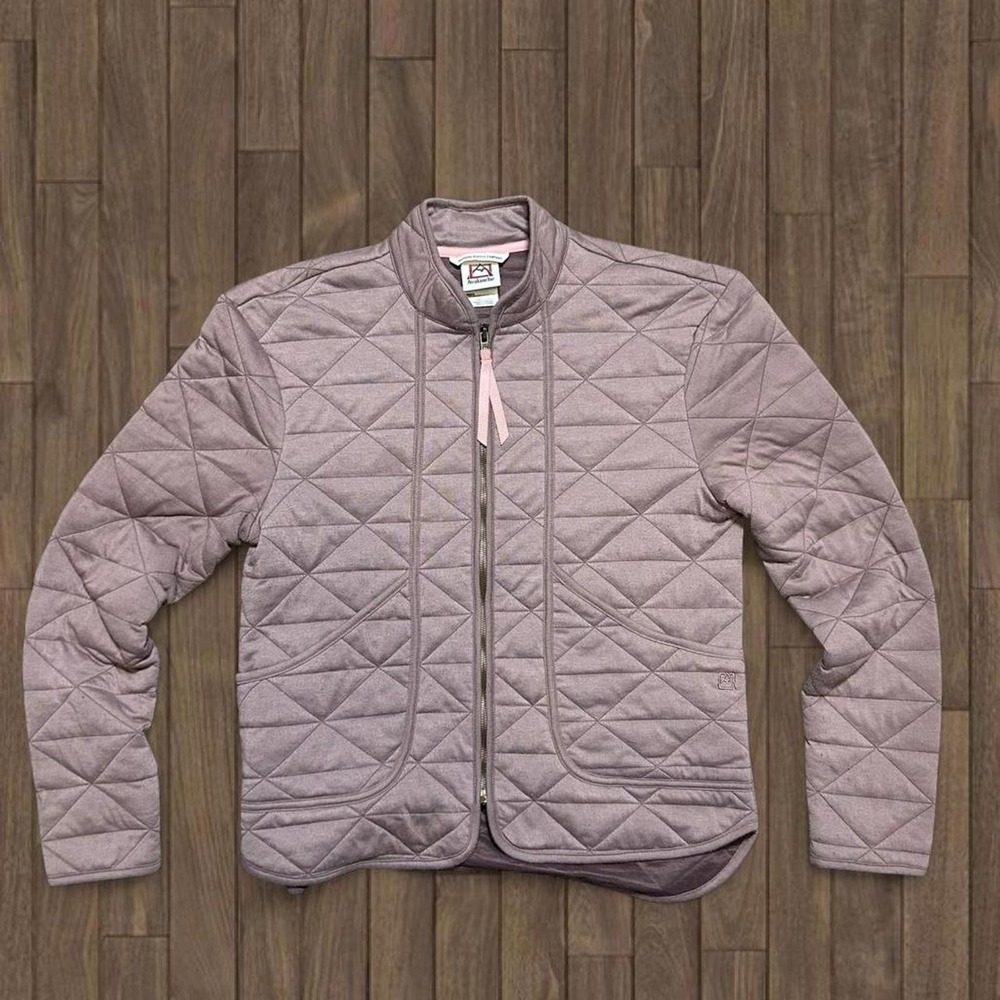 Avalanche Quilted Zip Jacket Sz M Light Pink